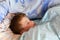 Close-up portrait of a serene sleeping little boy