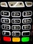 Close up of POS Terminal with backlit keypad