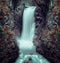 Close up of the power of water at the Cascade Locks dam in Oregon