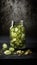 Close up preserved vegetables in jars on kitchen counter