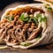 Close Up Product Photography of Shawarma