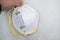 Close up of protection respirator for N95 Filter face mask