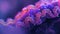 A close up of a purple and pink sea anemone, AI