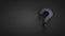 Close up question mark. Dark theme. Interrogative topics