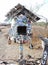 Close up of Quirky Whaler`s Barrel postbox Floreana, Galapagos Islands