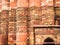 Close up of Qutub Minar, UNESCO World Heritage Site in New Delhi