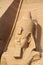 Close-up of Ramesses II statue at Abu Simbel temple