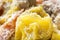 Close up of ravioli pasta with grated parmegiano