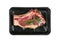 Close up raw beef ribeye steak vacuum sealed