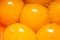 Close-up of raw egg yolks