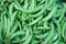 Close up raw Sugar Pea green fresh market background, Pisum sativum