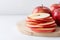 Close-Up Realistic Minimalist Photo of Apple Slices, Generative Ai