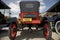 Close-up of rear gas tank on antique car