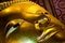 Close up of the reclining buddha