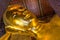 A Close-up of the Reclining Buddha at Wat Pho in Bangkok, Thailand