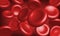 Close up red blood cells in the veins background