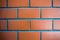 Close up Red brick wall for background