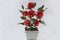 Close up of red Kimjongilia artificial flower