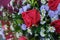 Close  up of red roses in a bouquet