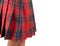 Close up of a red skirt Scottish.