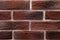 Close-up of a reddish antique brickwork front panel