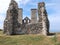A close up of the remains of Reculver Church