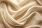 Close-up of rippled beige silk fabric as background