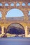 Close up of River Gard and the Pont du Gard, Nimes, France