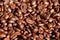 Close up Roasted coffee abstract texture and background
