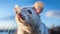 A close up of a rodent. Generative AI.