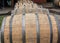 Close up of Rolling Bourbon Barrels