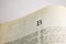 Close up Romans Letter, English alphabet on Dictionary book
