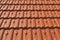 Close-up of a roof in mechanical tiles