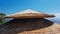 Close up rooftops with worn and weathered wooden shingles. Roof tiles or shingles typical of the northwestern pacific