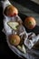 Close up Rose apple or jambu on dark background under sunlight.