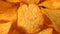 Close up of rotating paprika potato chips