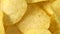 Close up of rotating potato chips