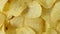 Close up of rotating potato chips