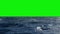 Close Up Of Rough Ocean Waves, Green Screen Chromakey
