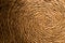 Close Up of a Round Esparto Grass Mat, Natural Fiber Background