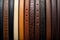 Close-Up of a Row of Belts