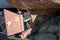 Close Up Of A Rudder And A Rusty Propeller Of A Dry Wooden Old B