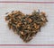 close up Sagan daila tea leaves in shape heart. medicinal herb sagan daila for healing tea   Rhododendron of Adamsia