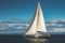 Close-up sailing yacht. Northern Ireland.