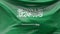 Close up of Saudi Arabia flag waving in wind. Realistic seamless loop Animation background. National flag of saudi. Sign