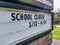 Close up of a School Closed sign after several Washington counties close to quarantine against the coronavirus outbreak