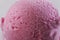 Close up of Scoop of delicious real fresh ice cream in Strawberry flavour.