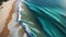 close-up of the sea washing the sand of a Caribbean beach, ocean vacation concept,