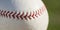 A close-up of the seams on a baseball
