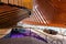 Close up of a section of foyer of the Concert Hall of Sydney Opera House in Sydney Australia.